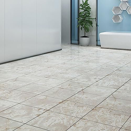 Losetas de Alfombra Autoadhesivas Resistentes, Reverso Autoadhesivo, Superficie con diseño de Piedra, fácil instalación de 30 y 60 cm, para Sala de Estar y Oficina, 12 Unidades (58