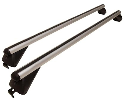 2 Barres de Toit à Rails Affleurants Universels 120cm 90kg en Aluminium avec Clés Barres de Toit de Voiture pour Les Coffres de Toit Les Porte-vélos Les Équipements Sportifs