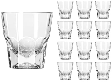 Libbey 70670 Whiskyglas GIBRALTAR, Pressglas, Rocks-Glas, 12er Set, 133 ml