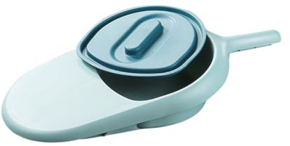 LOORGVEL Bettpfanne mit Deckel für Ältere Patienten aus Pp Komfortabel und Leicht zu Reinigen Ergonomisch Konturiert für Krankenhaus und Zuhause