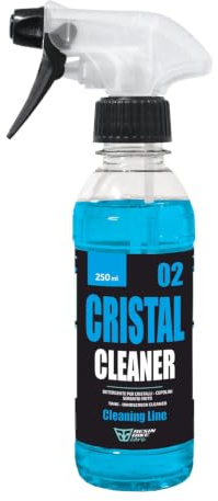 Resin Bike Care - Cristal Cleaner - Glasreiniger 250 ml, Reiniger für Windschilde, Motorrad- und Autoscheiben, Tanks, Helme und Glänzende Oberflächen, Streifenfrei Ohne Rückstände