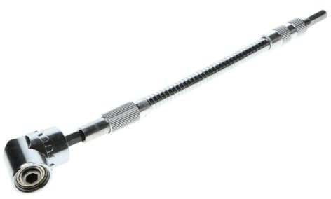 QUXVUIS Perceuse-visseuse d'angle avec tige flexible et porte-embouts : gain de place dans la boîte à outils, outil pratique et utile, rallonge pour tournevis, porte-embouts.