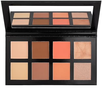 Iconic Bronze Face Case Cream & Powder Palette | Highlighter, Bronzer, Blusher, Matte & Shimmer Shades, Long-Lasting Staying Powder