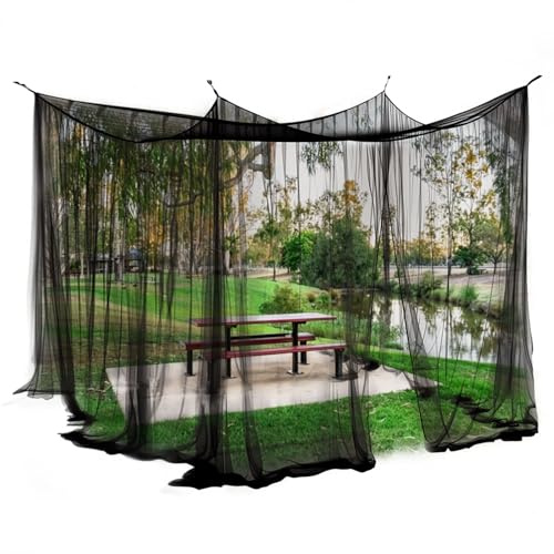 MAILEKT Outdoor Moskitonetz XXL 300x300x250cm, Insektenschutznetz für Pavillon, Terrasse, Balkon, Zelt und Garten Außenbereich