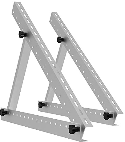 Offgridtec Einstellbare Solarhalterung für Solarmodule 0–90° Neigungswinkel, Aluminium Korrosionsbeständiger Solarträger für Dach- oder Wandmontage, Unterstützt Module bis 712mm, Mit Montageschrauben