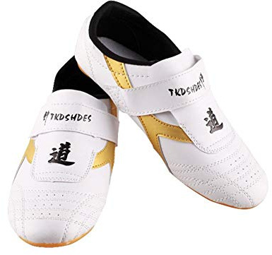 Dilwe Scarpe Taekwondo Unisex, PU Suola in Pelle Morbida per Taekwondo, Ginnastica, Taichi, Boxe, Karate, Kung Fu (38)