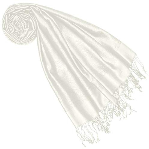 LORENZO CANA High End Luxus Pashmina 70 % siden 30 % viskos med paisley mönster strömbrytare 70 x 190 cm tvåfärgad halsduk Stola damhalsduk dam