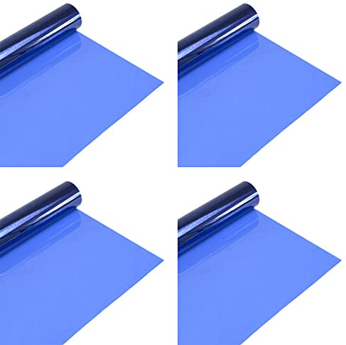 Selens 4Pcs 40x50 cm Lighting Gels Filter Blue Color Correction 1/2 CTB | Transparent Light Sheet Overlays, for 800W Red Head Light Flash Strobe Photography Photo Studio Camera LED Video Stage