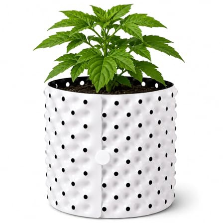 Weedness Roots Plus 12 litres en blanc 25 x 25 cm – Vaso per piante per interni ed esterni – Homebox – Contenitore per semina – Accessorio per coltivazione