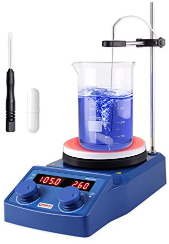 Magnetrührer mit Heizplatte 100-1500UpM 280°C 5L 135mm mit PT1000-Sensor LED-Display Digital Magnetic Stirrer Hot Plate Labor Rührer Magnetmischer