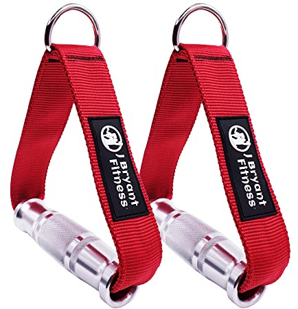 J Bryant Fitness Resistance Band Handle Cable Machine Attachment for Pulley Machine Heavy Duty Metal D Handle Aluminum Alloy Handle Grips Durable Workout Handle Pulley LAT Pulldown System