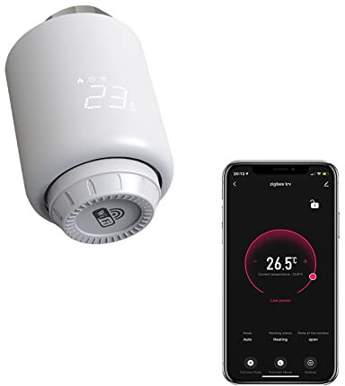 Qiumi Tuya Smart TRV Contrôleur de température programmable pour radiateur avec commande vocale Alexa Google