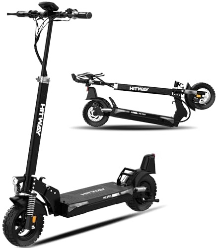 HITWAY E Scooter mit straßenzulassung(ABE),10 Zoll Elektroroller für Erwachsene, Akku 15,6-27Ah, max 70-110 km (je nach Variante), 500W Motor (Peak 1200), Tubeless, App, Vollfederung