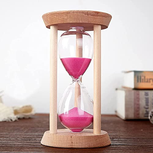 Sanduhr-Timer, Sanduhr-Sanduhren, Sanduhr-Timer 3/5/10/15/30 Minuten, transparenter Sanduhr-Timer, Sanduhr, Basteln, Glasdekoration, Massivholzrahmen, dekorativ, einzigartiges Stundenglas for Büro, Sc