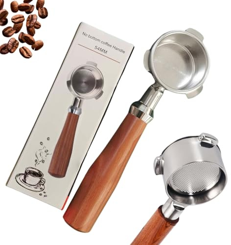 Espresso Portafilter 54mm Bottomless Compatible with Breville Duo-temp, Infuser, Bambino, Barista Express, Barista Touch, and Barista Pro Espresso - Stainless Steel Filter Basket Included