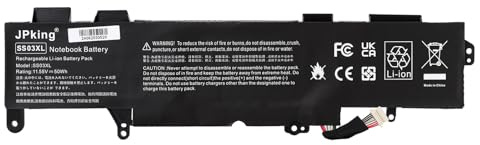JPking 11,55V 50Wh SS03XL 933321-855 Batterie pour HP EliteBook 730 735 740 745 830 840 846 G5,EliteBook 735 745 830 840 G6,ZBook 14U G5 G6 932823-421 933321-852 932823-1C1 HSTNN-LB8G Battery