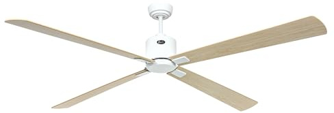 CasaFan Ventilateur de plafond avec WiFi Eco Neo III 180 cm 943426 W Moteur blanc/pales réversibles érable et hêtre