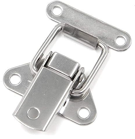 Tension Clasp, Spring Toggle Latch Hasp 1Pcs 304 Stainless Steel Hasp Toggle Latch Mini Clamps Box Clasp Buckle Trunk Latch Catches Cabinet Latch Hasp Toolbox Toggle Lock (Color : 1pcs(Color:1pcs)