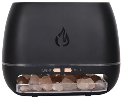 Salt Lamp Diffuser - Aromatherapy Esential Oil Diffuser, Salt Lamp Scent Diffuser | 7 Color Scent Simulated Flame Change Humidifier, Salt Lamp Aromatherapy Diffuser for Home Bedroom Offices