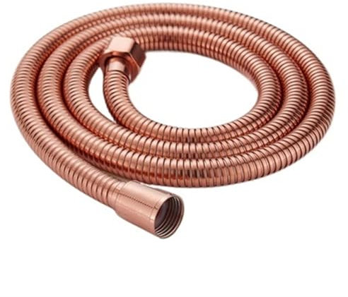 Duschschlauch, 1,5 m/2 m, antik/golden/schwarz/grau, Duschschlauch, langer Badezimmer-Duschwasserschlauch, Verlängerung, Sanitärrohr, Duschkopfschlauch(Rose Golden Color,200cm)