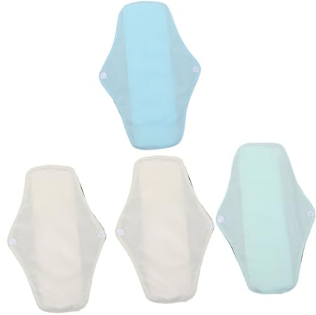ERINGOGO 4piezas Toallas Sanitarias De Lavables Toallas Sanitarias Prácticas Para Mujer Para Uso Diario y Menstruación Materiales Suaves y Reutilizables Cómodas Para Llevar La Bolsa