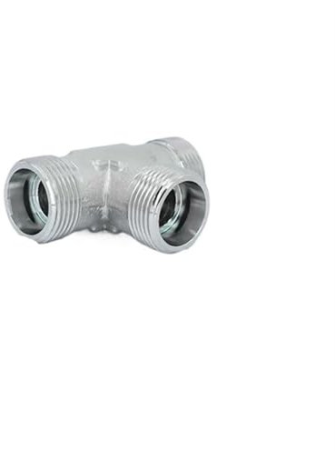 FonHNDG T-Stück aus Kohlenstoffstahl mit Ferrule, Ölrohrverbinder, hydraulischer Hochdruck-Übergangsverbinder, metrisches Außengewinde für Bewässerung, Rohrleitungen(AC16)