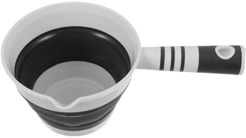 BESPORTBLE 1 louche deau de cuisine pliable, louche suspendue en plastique, gris, 26,4 x 15,2 x 11 cm