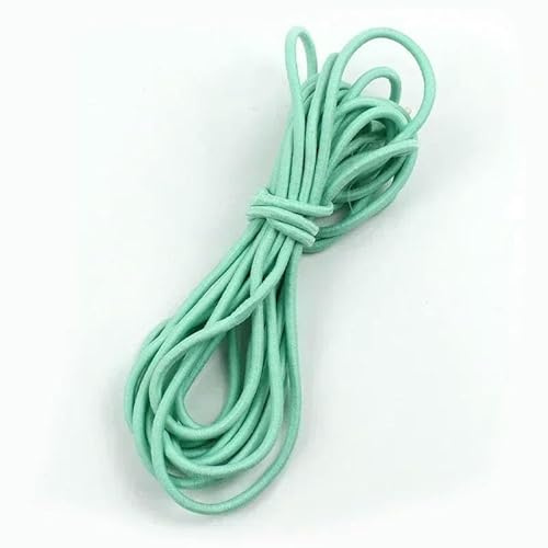 Cuerda elástica de 5 mm (2-10 metros) para coser cinturones, zapatos, cordón de goma, cinturillas, cuerdas elásticas, accesorios de bricolaje - 12 verde lago - 5 mm - 10 metros