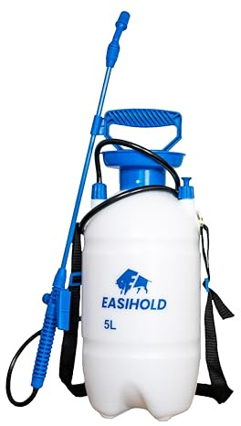 EASIHOLD 5L Drucksprüher - Handpumpe Drucksprüher mit verstellbarer Düse & Gurt - Konzipiert für den Einsatz mit Easihold Kiesbinder
