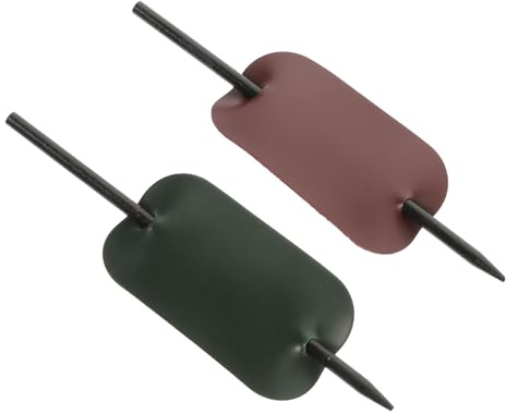 HAMPPLIES Pu Leder Haarspange 2 Stück Runde Pferdeschwanzmanschette Weiches Pu Leder Modisches Haar Accessoire für Damen Alltag und Party