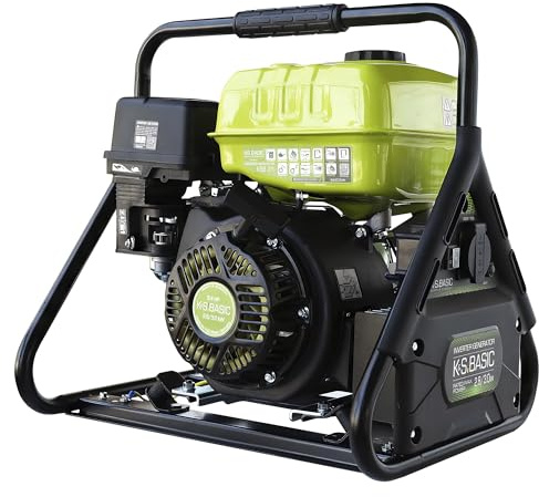 K&S Basic KSB 31i, generatore inverter da 3,0 kW, generatore di corrente inverter, sicuro per dispositivi sensibili, gruppo elettrogeno di emergenza con struttura compatta, generatore inverter con