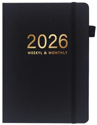 Generisch Agenda mensile 2026 | A5 diario di obiettivi | diario di apprendimento quotidiano per studio, lavoro, viaggi, scuola, riunioni, ufficio, laurea, posto di lavoro