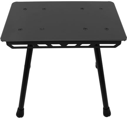 SUNGOOYUE Tragbarer, Leichter Aluminium-Klapphocker für Camping, Angeln, Wandern, 330,7 Pfund Tragendes Kissen, Faltbarer Reisestuhl für Outdoor-Aktivitäten (Black)