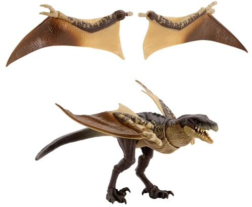 Mattel Jurassic World Hammond Collection - Mutadon, dinosauro articolato dal design premium con dettagli e occhi realistici, set di ali extra intercambiabili incluso, JKM90