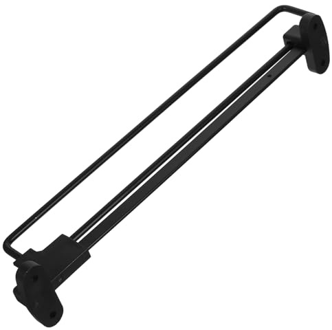 Ipetboom Barra Extensible para Armario Negro, Perchero Telescópico de Hierro y Plástico, Fuerte y Multipropósito, Adecuado para Dormitorios y Armarios Compartidos, 35-58,4 Cm