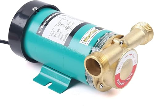 Pompe à eau automatique 120 W Pompe à eau domestique en laiton avec 6,6 GPM pour douche, chauffe-eau et jardin, chasse d'eau silencieuse pour basse pression d'eau dans les immeubles de grande hauteur