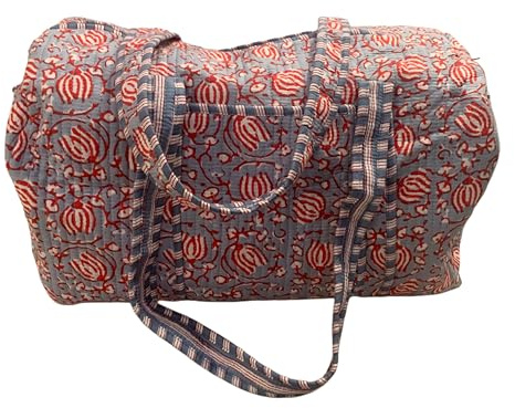 Bolsa de Viaje Fin de Semana, Deporte, Cosas del Bebe. Super util y Practica. Regalo estupendo para Cualquier ocasión. (Azul grisaceo y roja)
