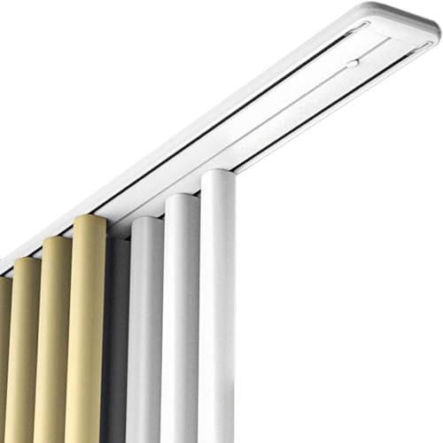 Generico Binario per Tende in Alluminio Resistente, Montaggio a soffitto, Set divisorio con rulli silenziosi, Perfetto per Soggiorno, Camera da Letto, Cabina Armadio, Porte scorrevoli, Lunghezza 4 m.