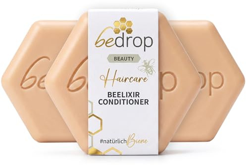 bedrop Fester Conditioner | mit Gelée Royal & Propolis - 65g (3er Pack) | für brüchiges, sanftes & gesundes Haar - feste Haarseife - Feuchtigkeitsspendend & reparierend