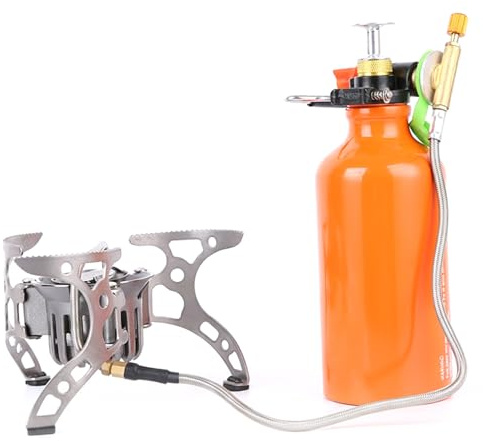 Estufa de campamento de combustible múltiple, combustible líquido portátil para exteriores