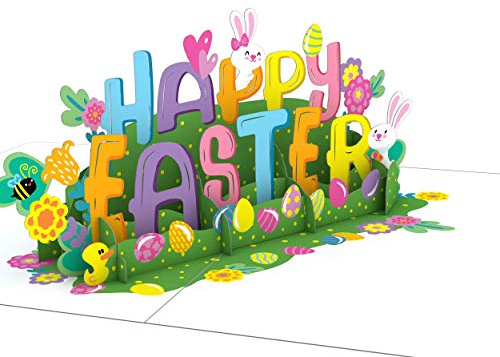 Lovepop Playpop 3D Pop-Up Easter Card for Kids - for Boys, Girls, Him, Her - Floral Greeting Card - 5 x 7 - Envelope Included
