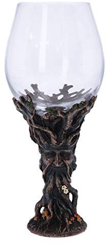 Nemesis Now Bronze Forest Nectar Ancient Tree Spirit Green Man Goblet Wine Glass, 1 Count (Pack of 1)
