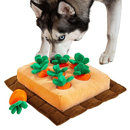 JOYELF Interaktives Plüsch Schnüffelteppich Hundespielzeug, Training und Nasenarbeit, Training und Verstecken von Leckereien, Intelligenz Hund Spielzeug