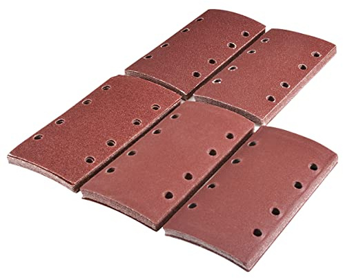 KATUR 50 Stück Schleifblatt 93 x 185 mm Klett-Schleifpapier Sortiert 40/60/80/120/180 Körnung, 8 Löcher Rechteckiges Schleifpapier passend für Bosh Sheet Exzenterschleifer Multi-Sander