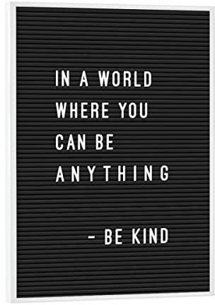 artboxONE Poster mit weißem Rahmen 18x13 cm Typografie Letterboard Be Kind - Bild Letter Board Buchstaben