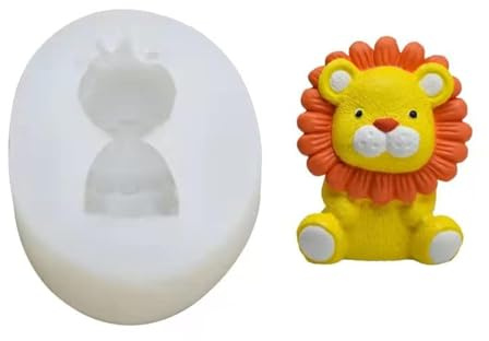 liuxingran Stampo tridimensionale in silicone a forma di leone fai da te, per cioccolato, mousse, fondente, sapone, gesso, stampo per sapone