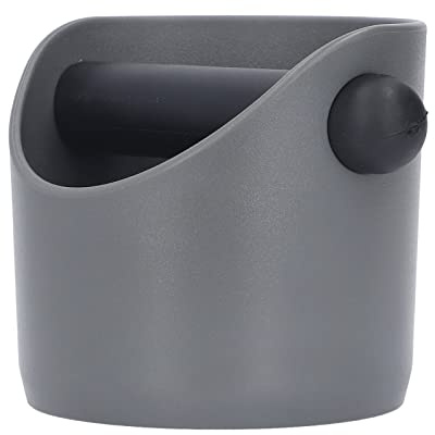 PENO Coffee Grind Dump Bin, Dishwasher Safe Rubber Non Slip Reduce Noise Plastic Coffee Knock Box for Kitchen Grey