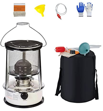 Poêle À Pétrole,Chauffage au kérosène,Chauffage Sans Electricite,Chauffe-poêle Portable au kérosène,Avec Sac De Réchaud ＆ Mèches,pour Une Utilisation en Camping intérieur/extérieur ( Color : White )