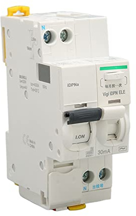 Fi Schutzschalter AC 230V 30mA C6 1P+N Leitungsschutzschalter Hutschiene Auslaufschutz Überlastschutz Fehlerstromschutzschalter FI/LS Schalter Sicherungsautomat