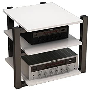 luckxuan Boxenständer Audio-Halterung-Bodenstau-Audio-Halterung Moderne Wohnzimmer-Kabinett-Rack-Video-Medienhalterung Dreischichtige Audio-Halterung 25,59 Zoll hoch (Color : C)